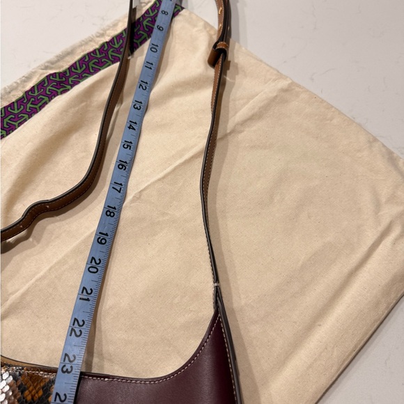 NWOT Tory Burch Brown, Tan and Snakeskin Shoulder Bag - Picture 11 of 12